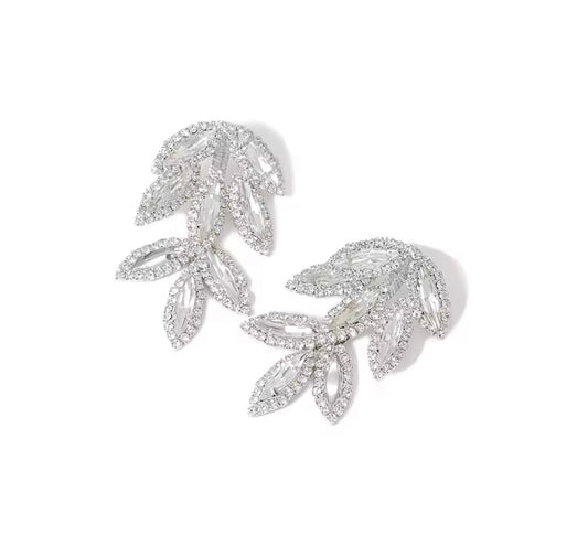 Crystal Leave Earrings