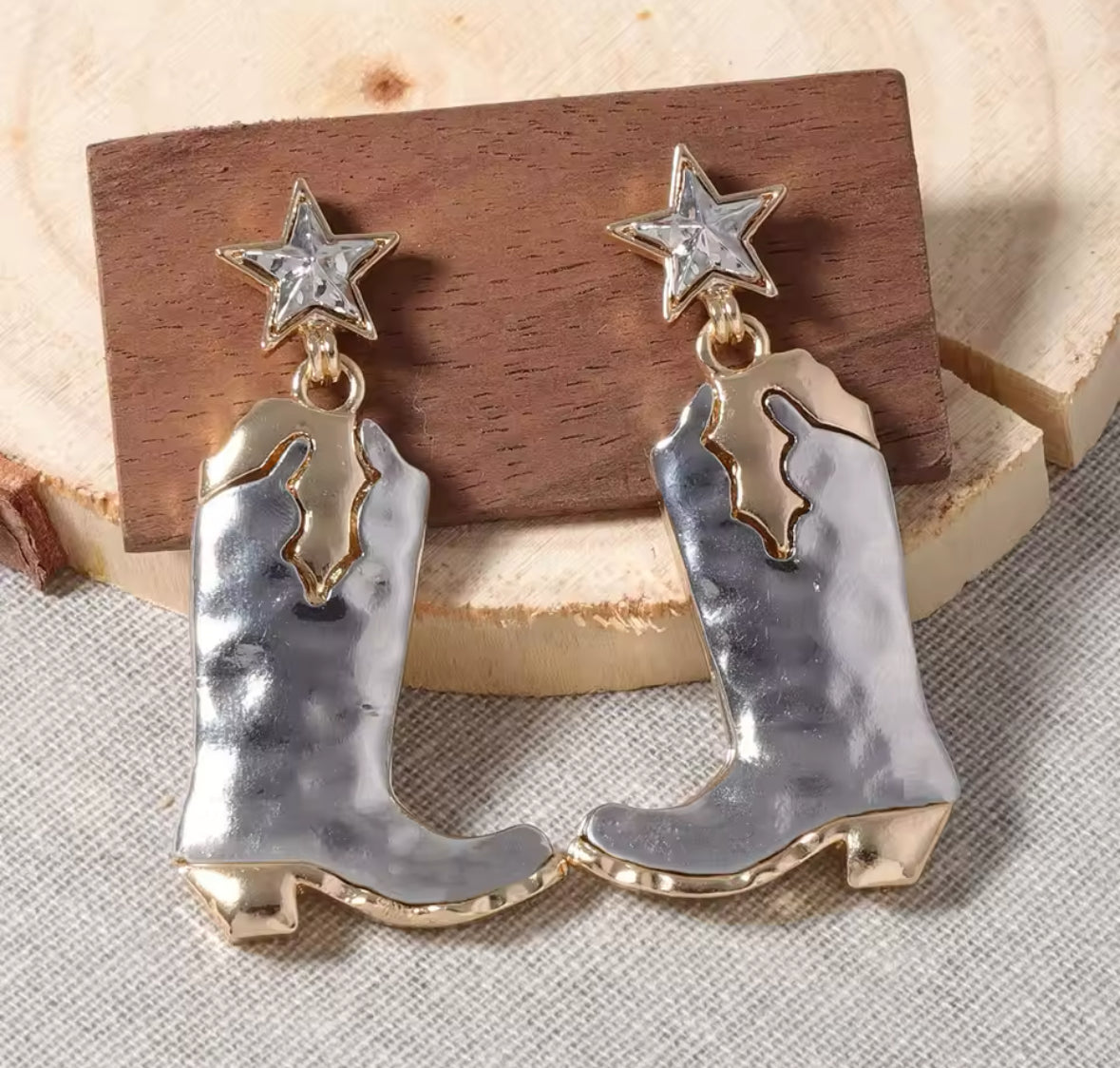 Mixed Metal Cowboy Earrings