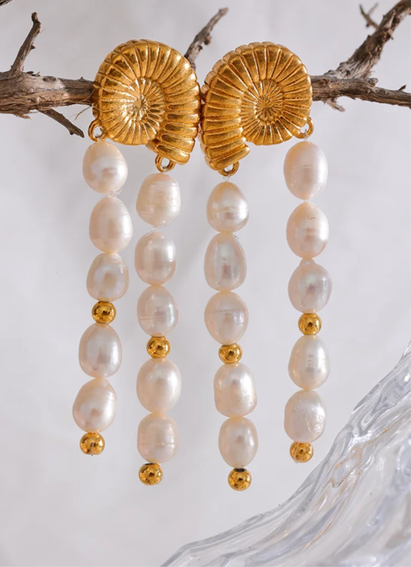 Shell Long Earrings