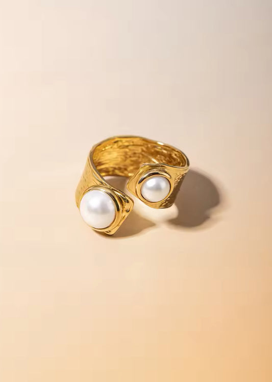 Twisty Pearl Ring