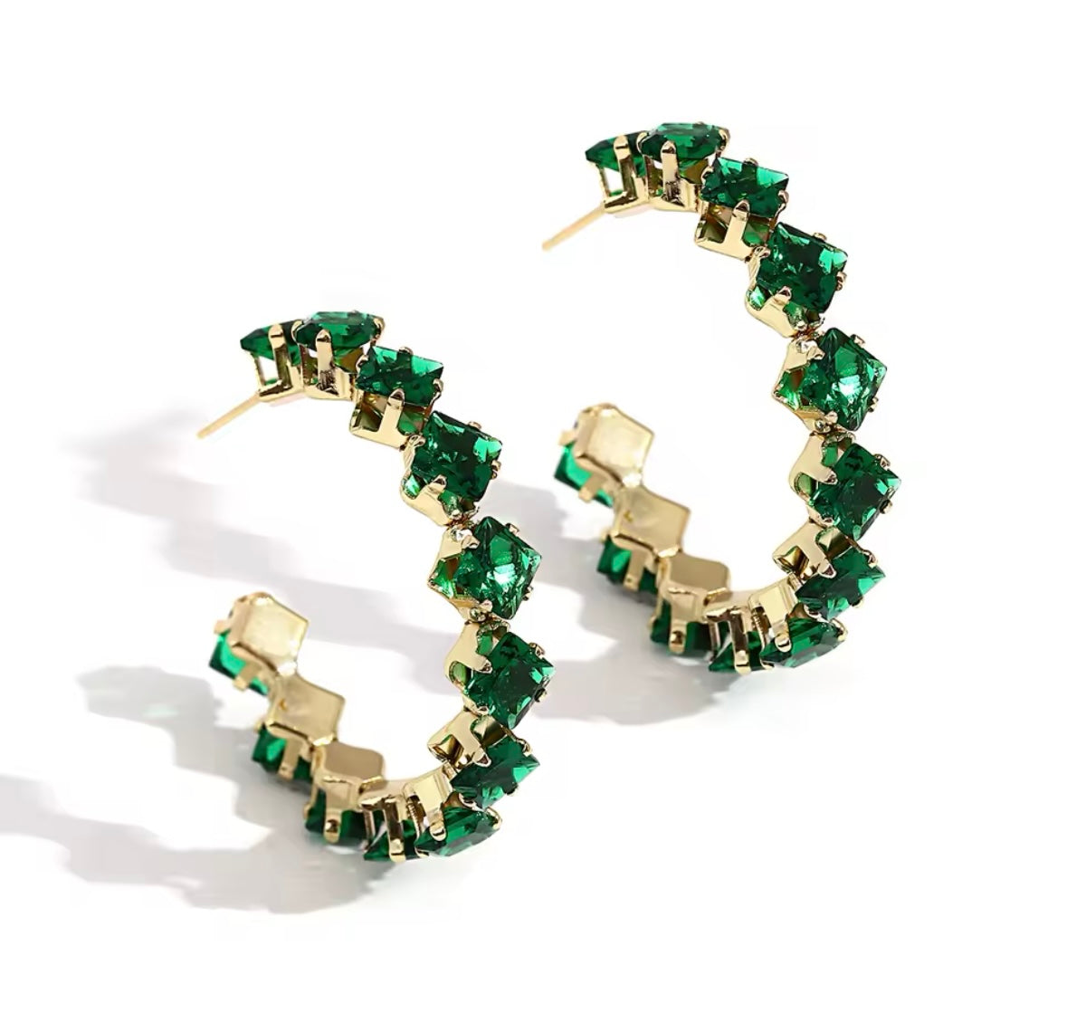 Emerald Hoops