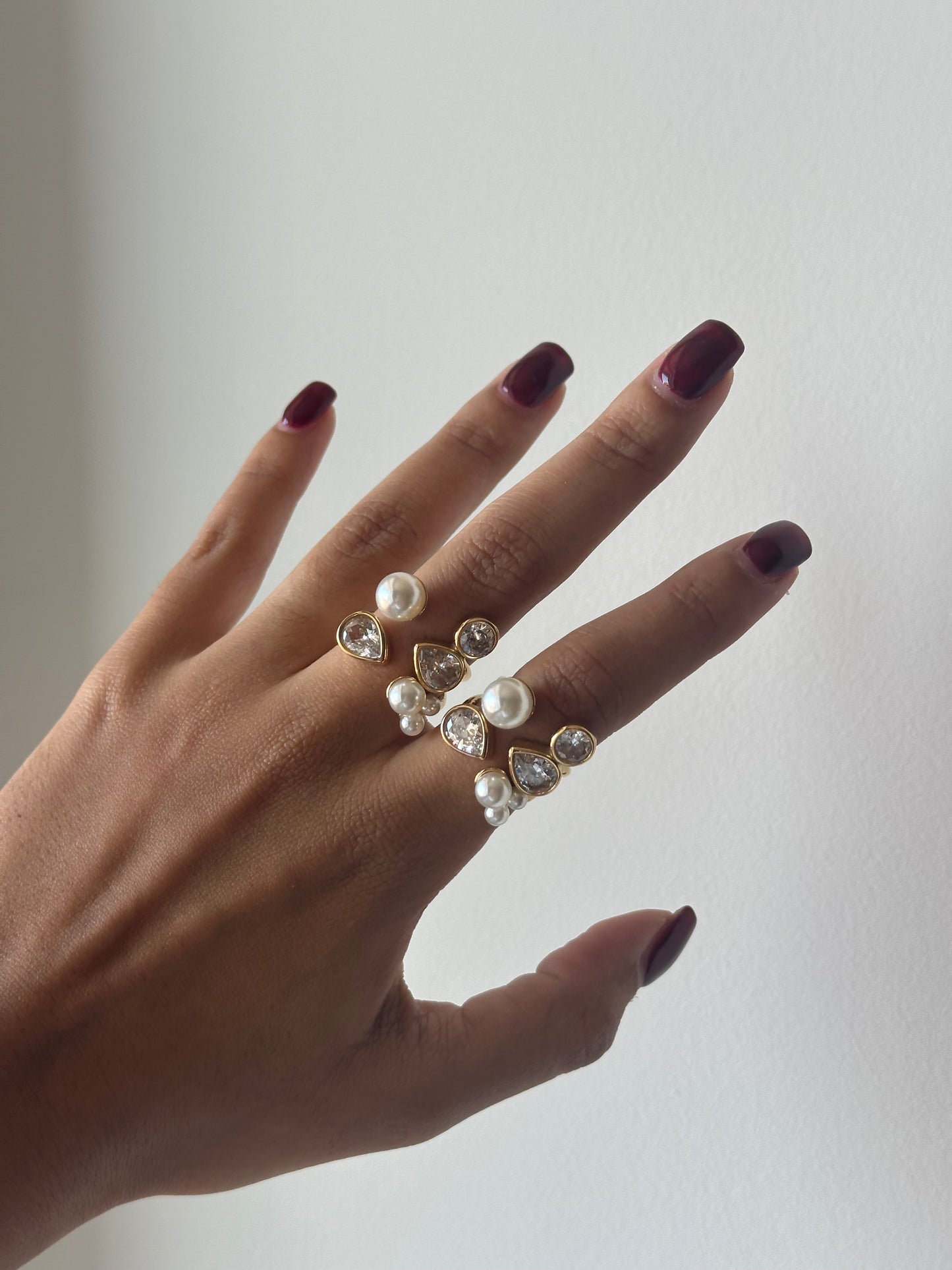 Pearls + Zirconia Ring