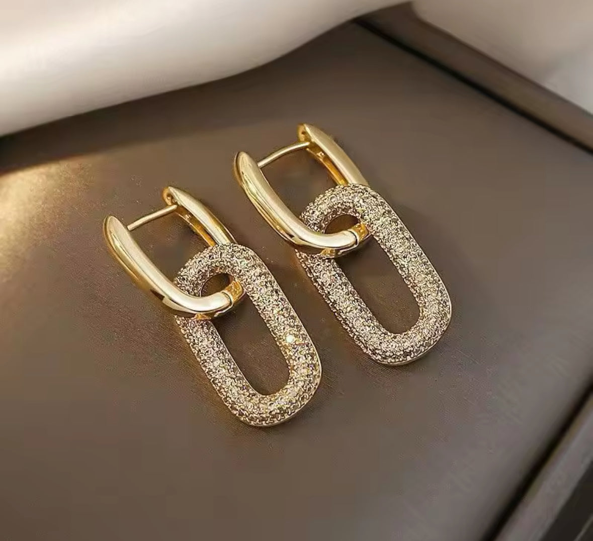 Double Rectangle Hoop Earrings