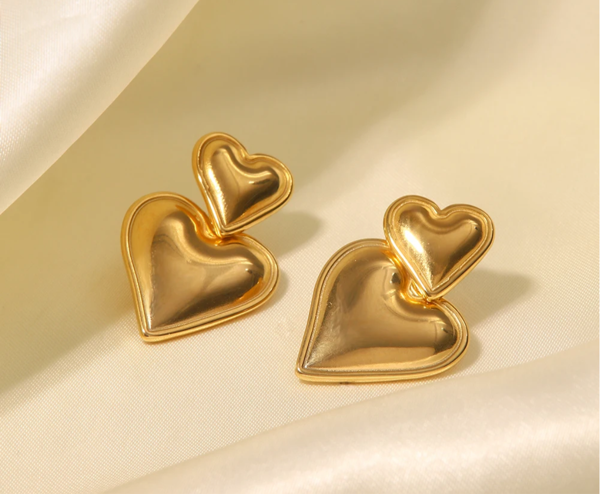 Double Heart Earring