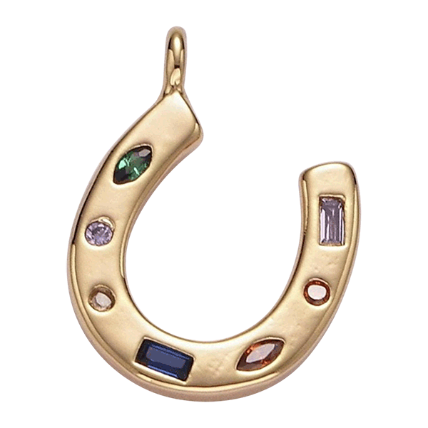 Colored Horseshoe Charm