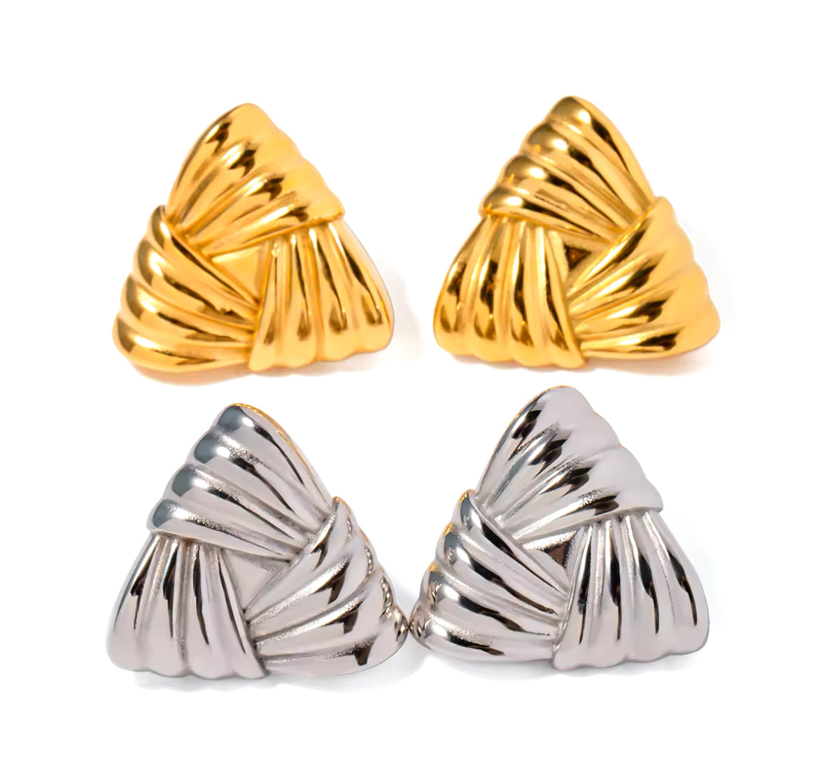 Twisted Triangle Earrings