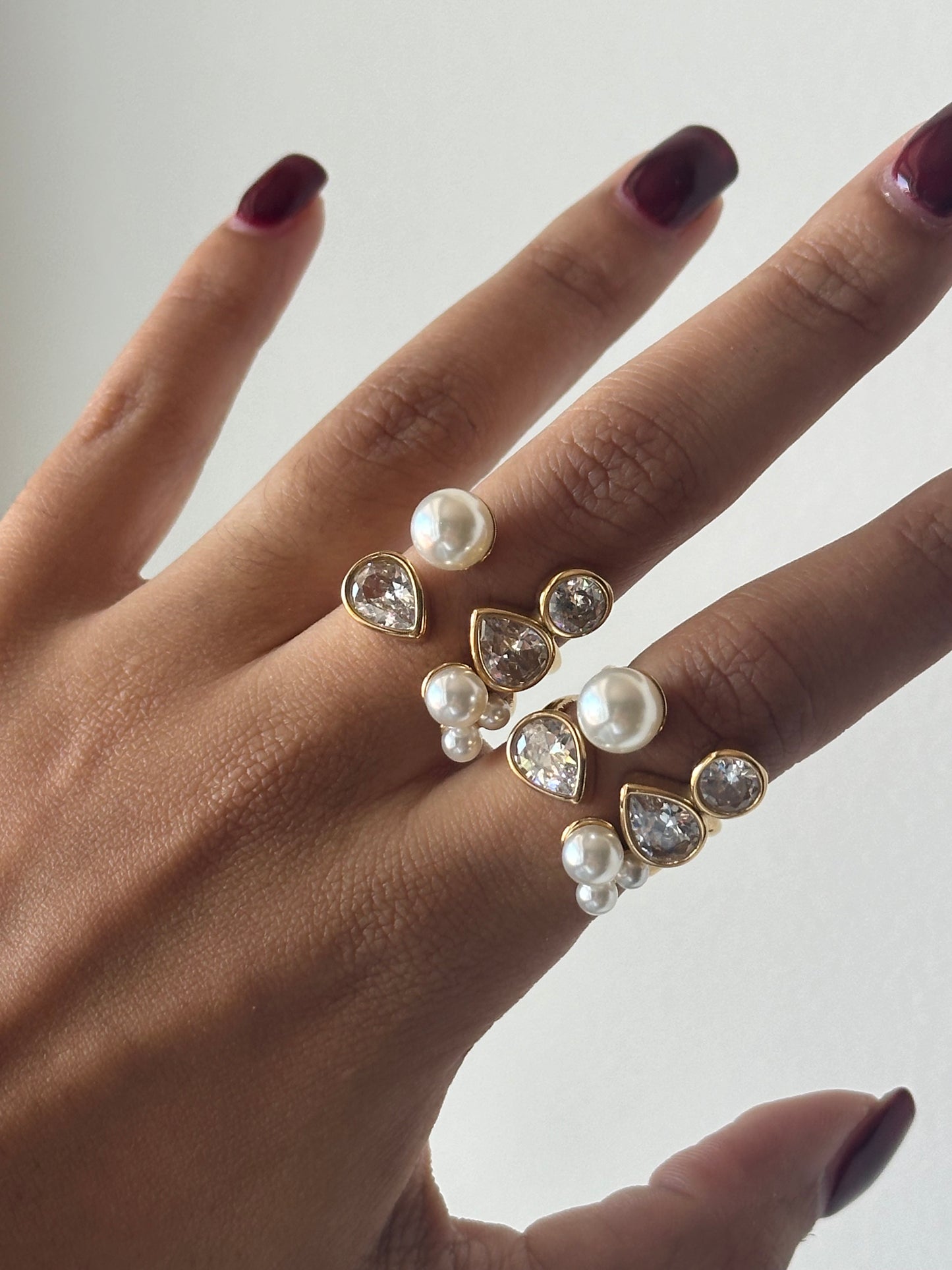 Pearls + Zirconia Ring