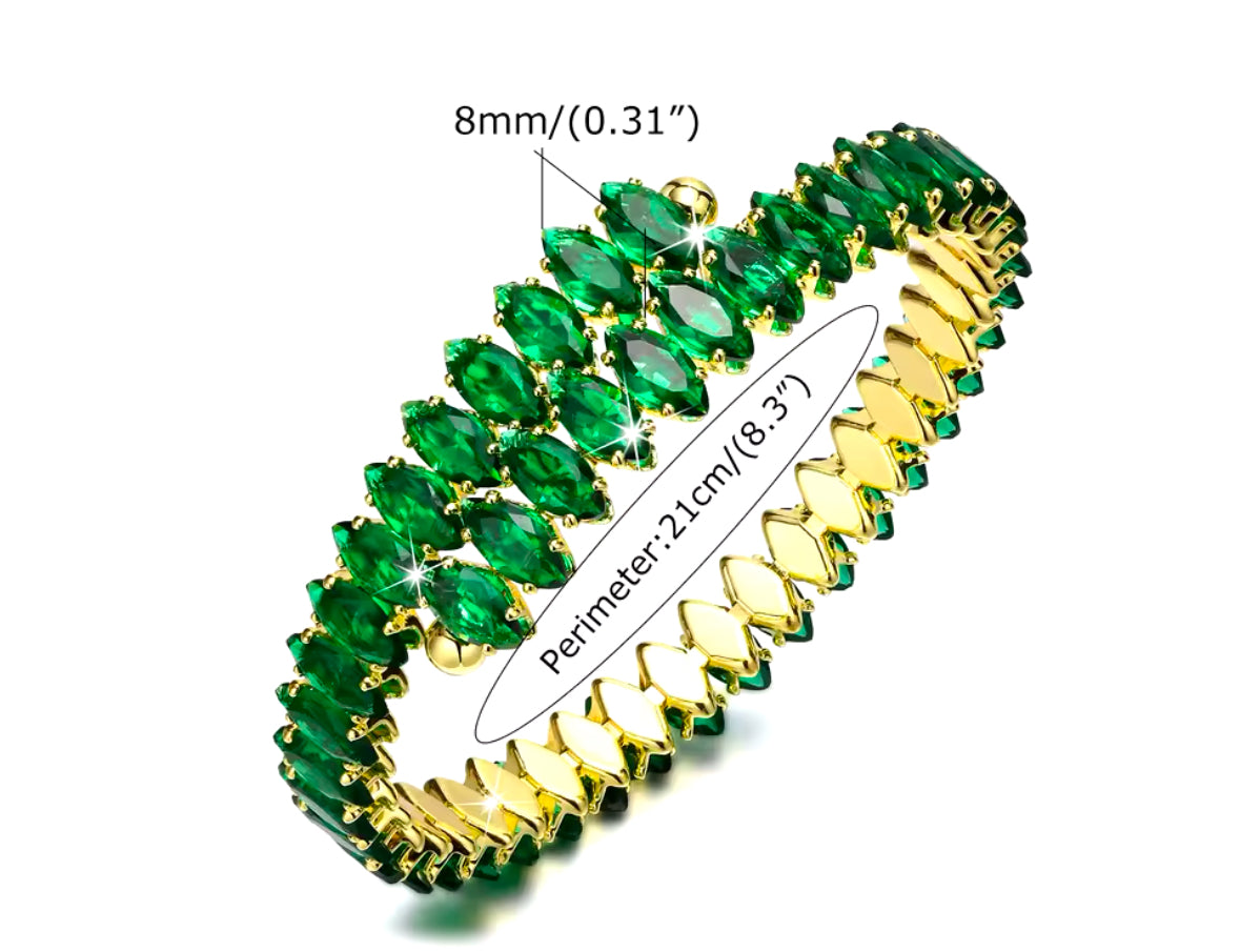 Open Adjustable Zirconia Bracelet