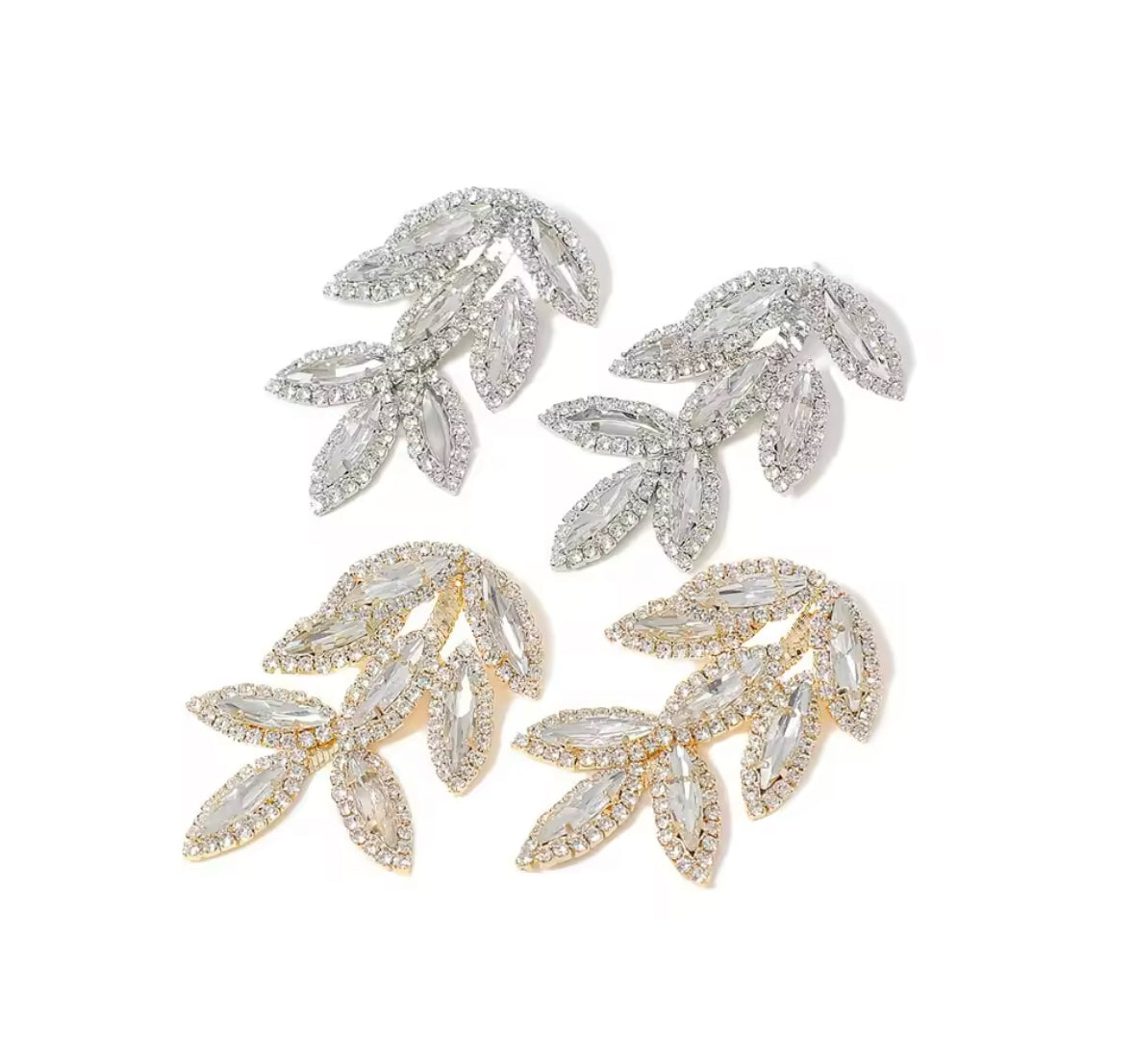 Crystal Leave Earrings