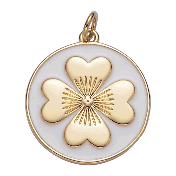 Large White Clover Charm