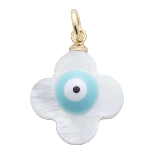 Pearl Evil Eye Charm