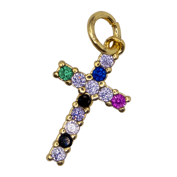 Colorful Cross Charm