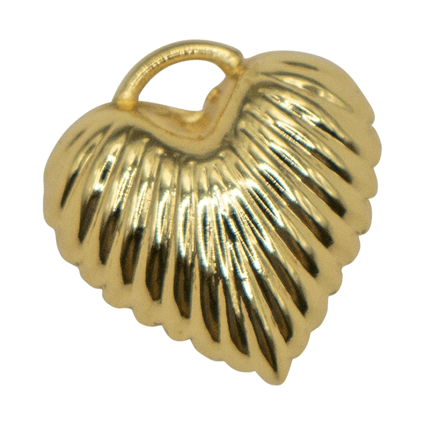 Gold Textured Heart Charm