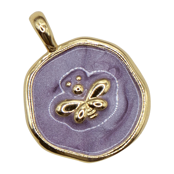 Purple Bee Charm