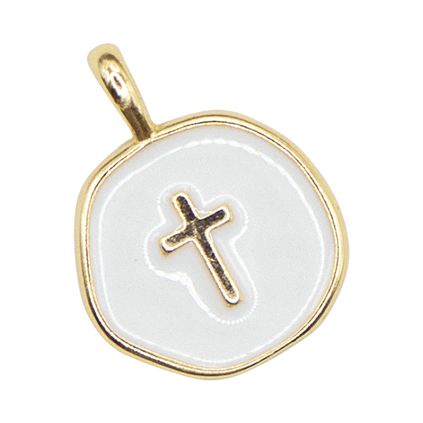 White Cross Charm