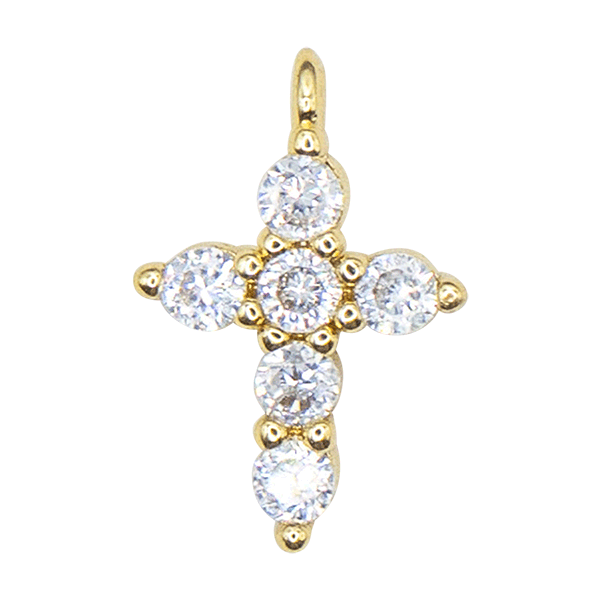 Zirconia Cross Charm