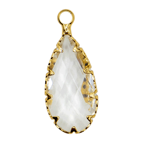 Zirconia Teardrop Charm